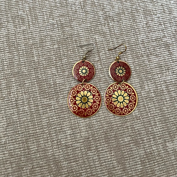 Set of 3 Vintage Boho Dangle earrings - Picture 5 of 7